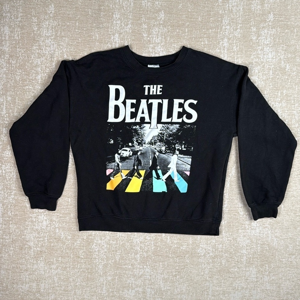 TheBeatles Junior X-Large15-17 Black Sweatshirt Abbey Road Crosswalk Apple Corps